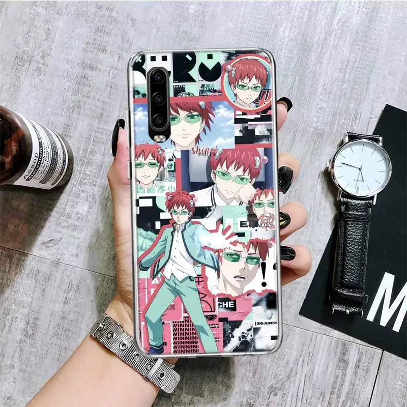 The Disastrous Life Of Saiki k Phone Case For Huawei P30 P20 P10 P50 P40 Lite Mate 30 20 10 40 Pro Art Luxury Customized Cover