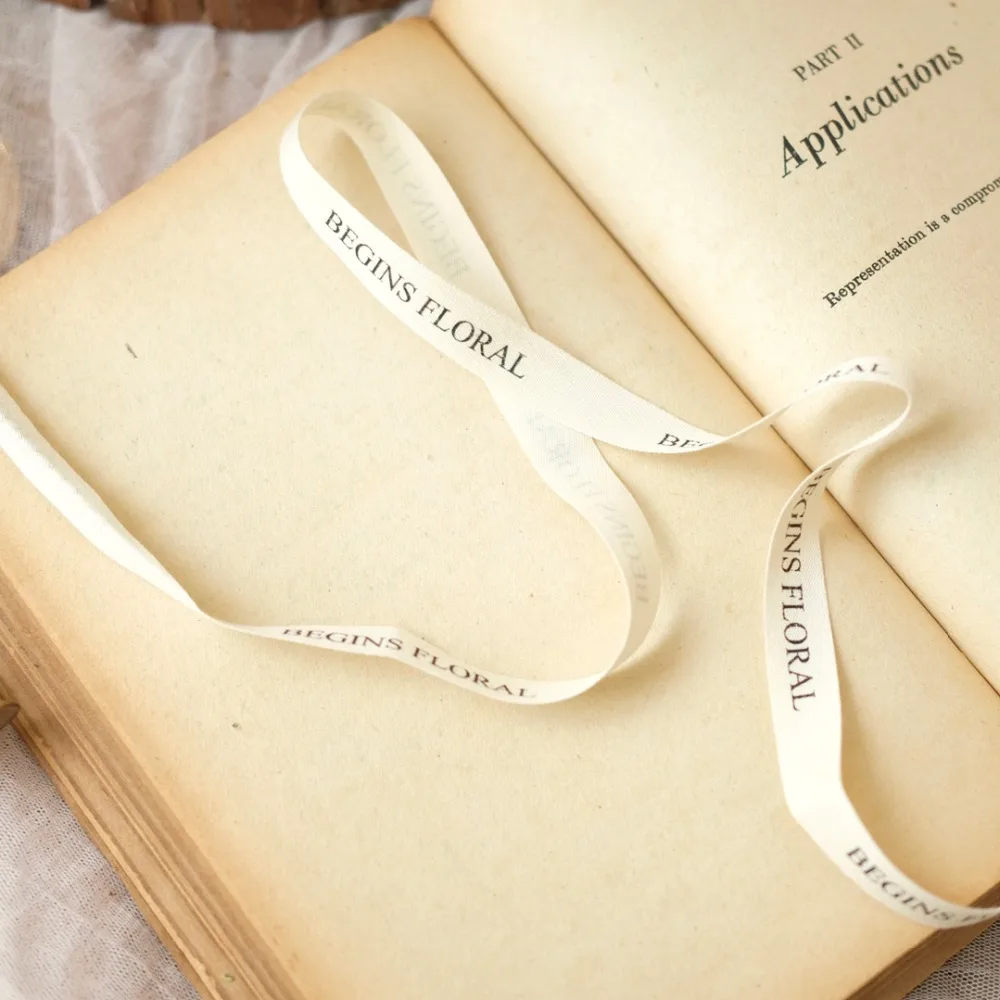 100 Yards Cotton Ribbon Customized Logo Wedding Decorate Handmade Mark Label Cake Flower Store Gift Package