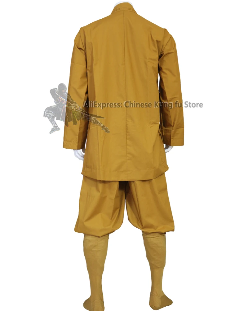 Cotton Shaolin Monk Uniform Buddhist Robe Kung fu Martial arts Suit Meditation Clothes