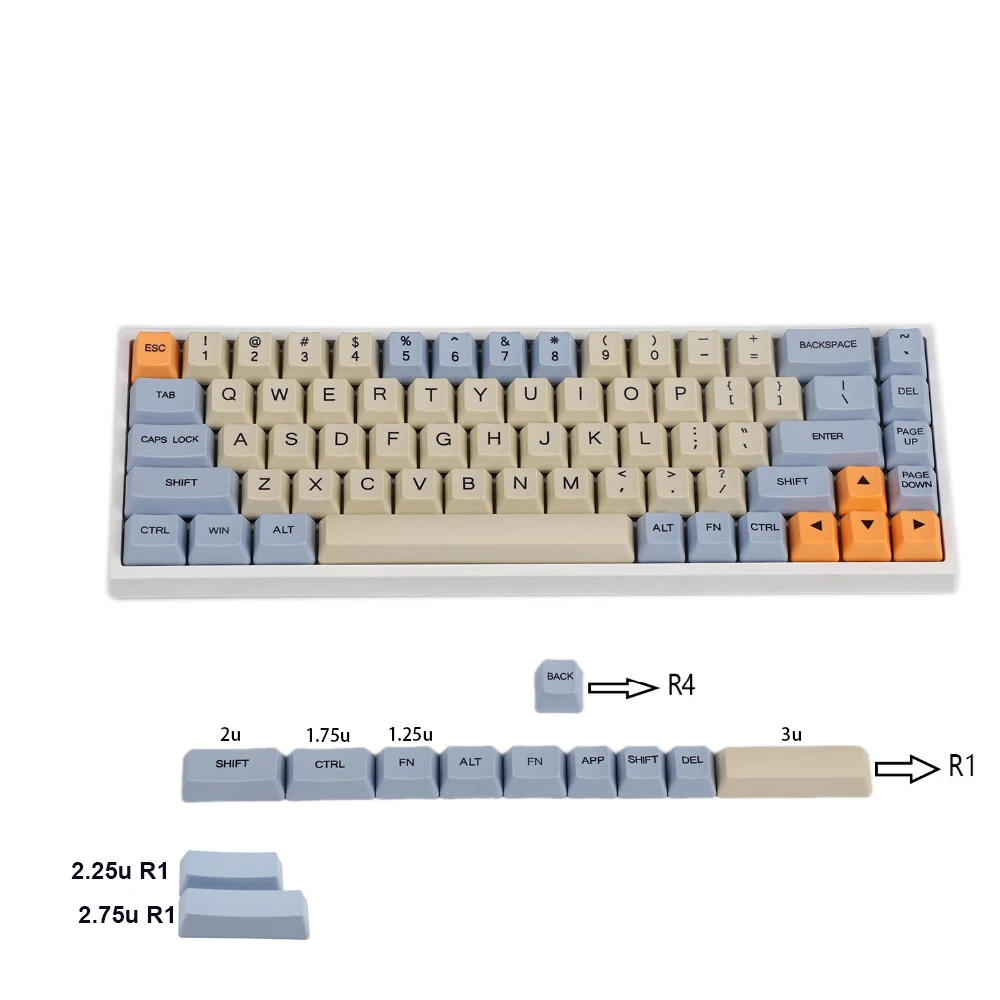 

YMDK Godspeed краситель Sub SP64 64 68 Minila Keycap толстый PBT OEM профиль для Filco Minila YD60M XD64 GK64 Tada68