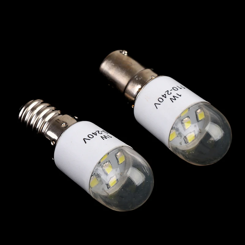 1Pc Sewing LED Blub BA15D/E14 Light Bulbs AC 110-240V 1W Home Sewing Machine Bulb Lamp