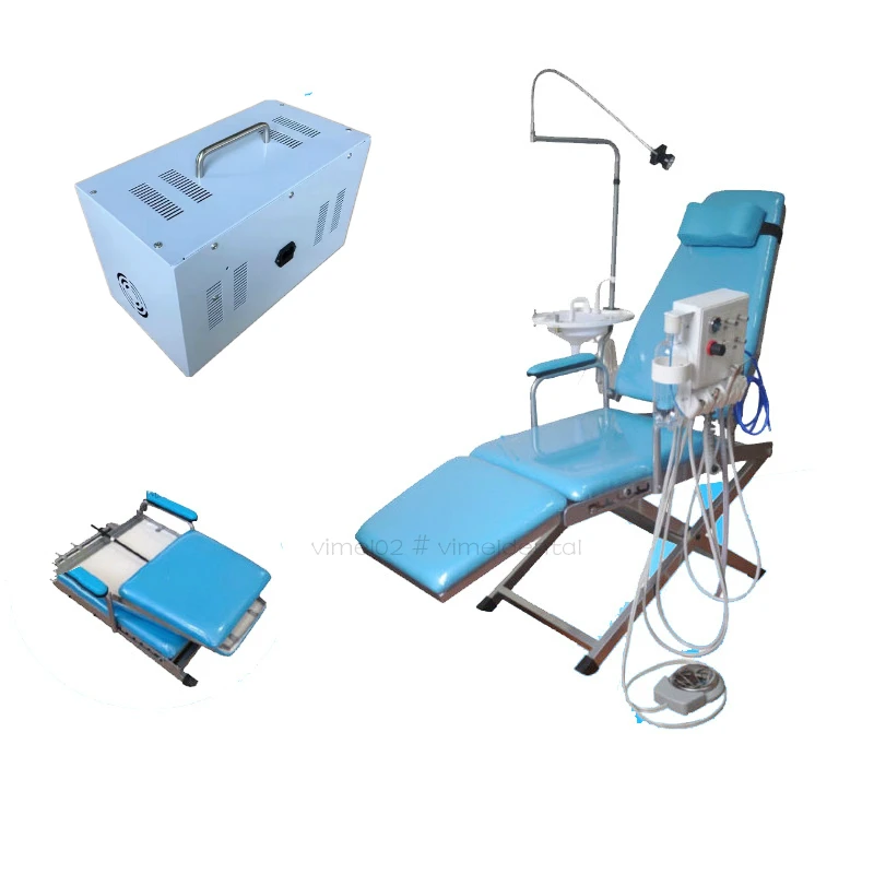 dental portable mobile unit folding chair + air compressor+ turbine unit