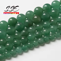 Round Natural Green Aventurine Beads Loose Spacer Stone Beads For Jewelry Making DIY Bracelet Accessories 4 6 8 10 12MM 15''inch