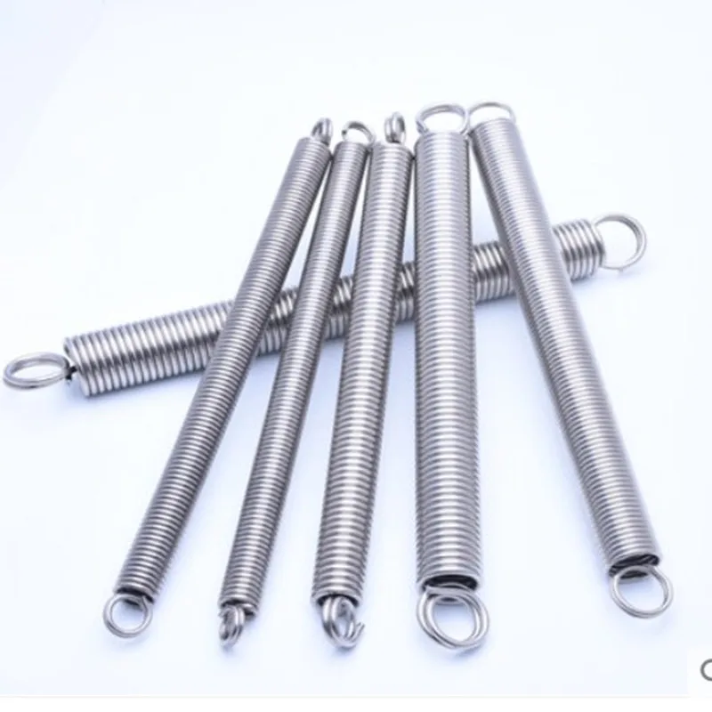 1Pcs 300mm 0.3mm 0.4mm 0.5mm 0.6mm 0.8mm 1.0mm Dual Hook Long Expansion Tension Spring 304 Stainless Wire Dia