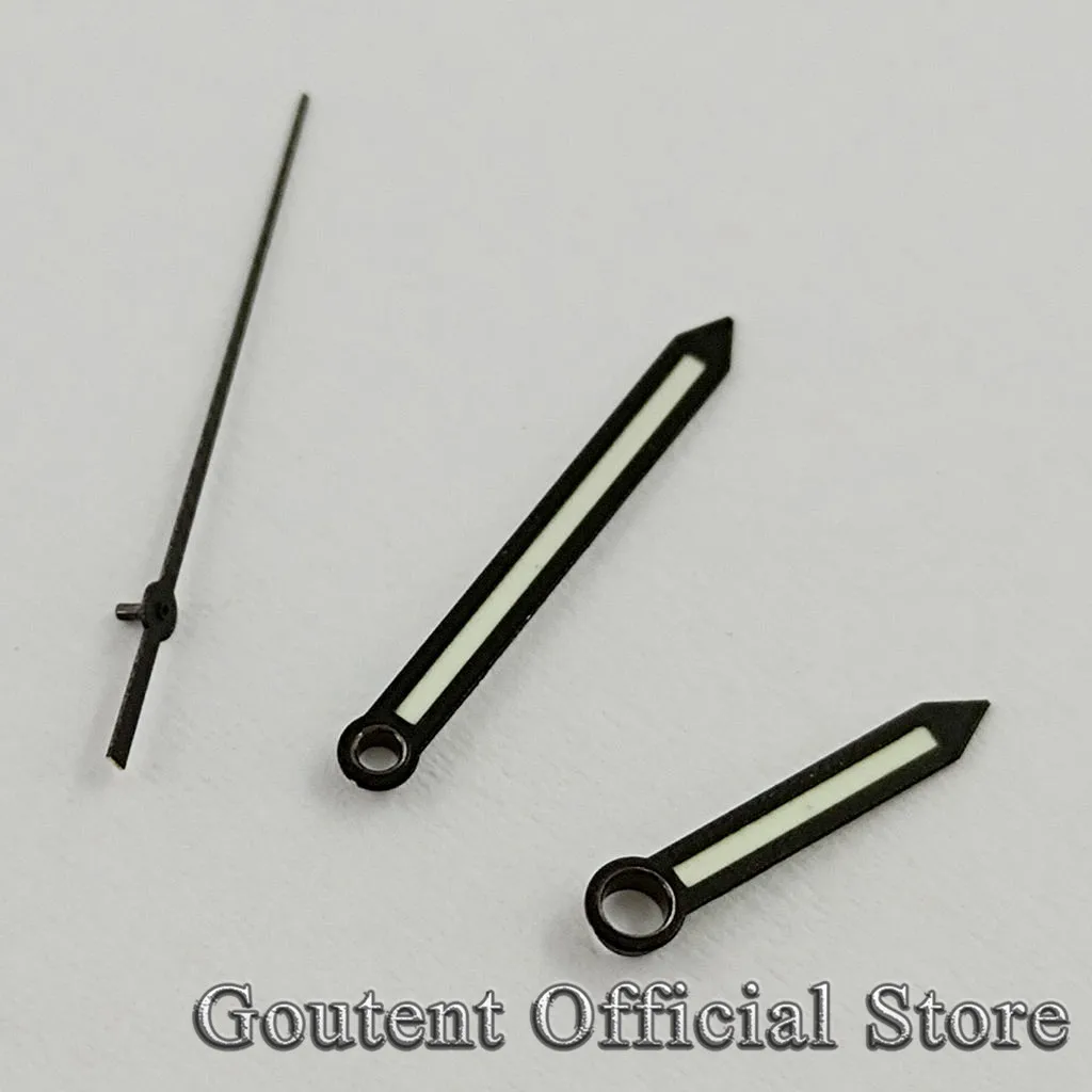 Goutent 1 PCS Black White Watch Hands Set Green Luminous Fit MIYOTA 8205 8215 821A Mingzhu DG2813 3804 Movement