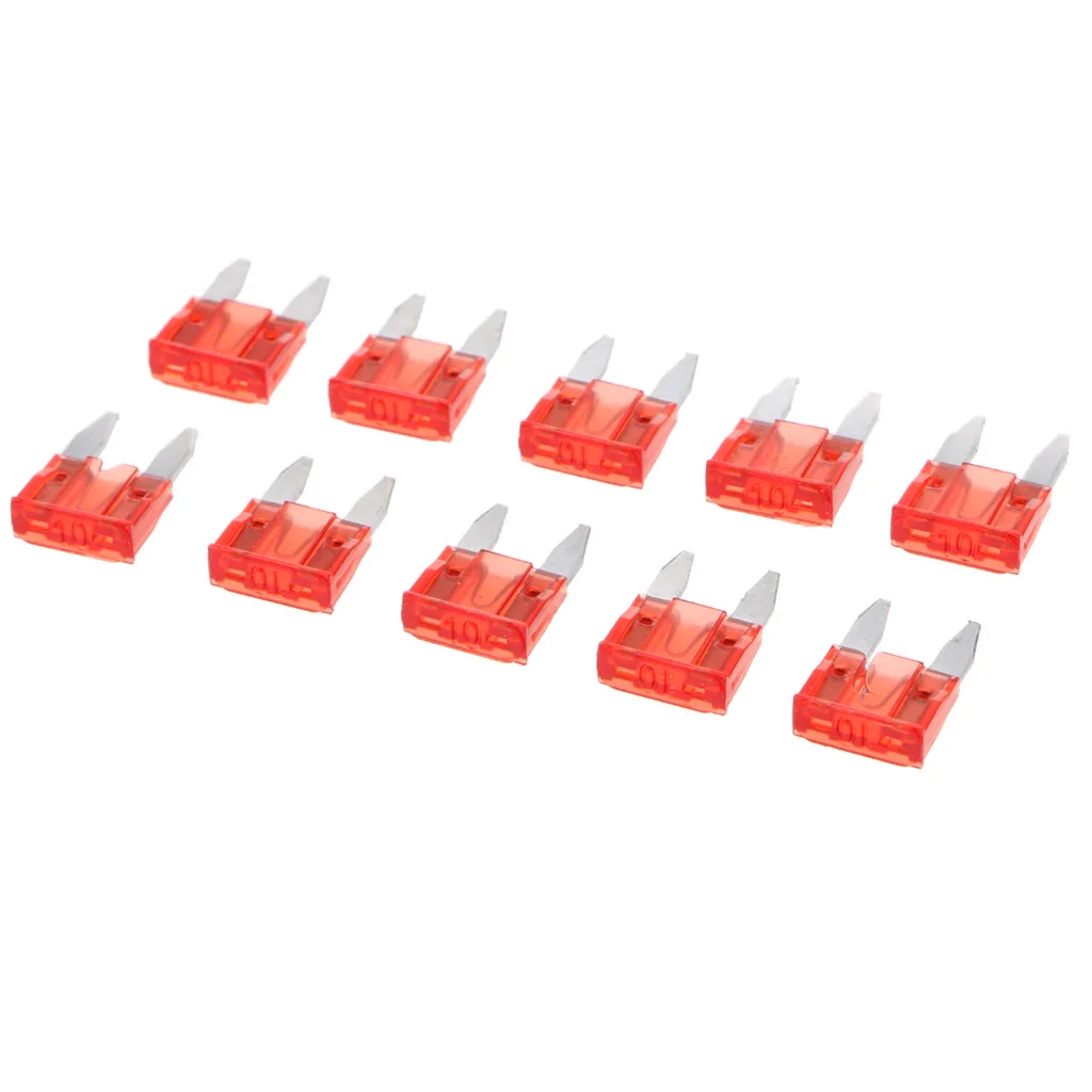 10 Pieces Mini 10A Blade Fuse Red for Auto Car Truck Replacement