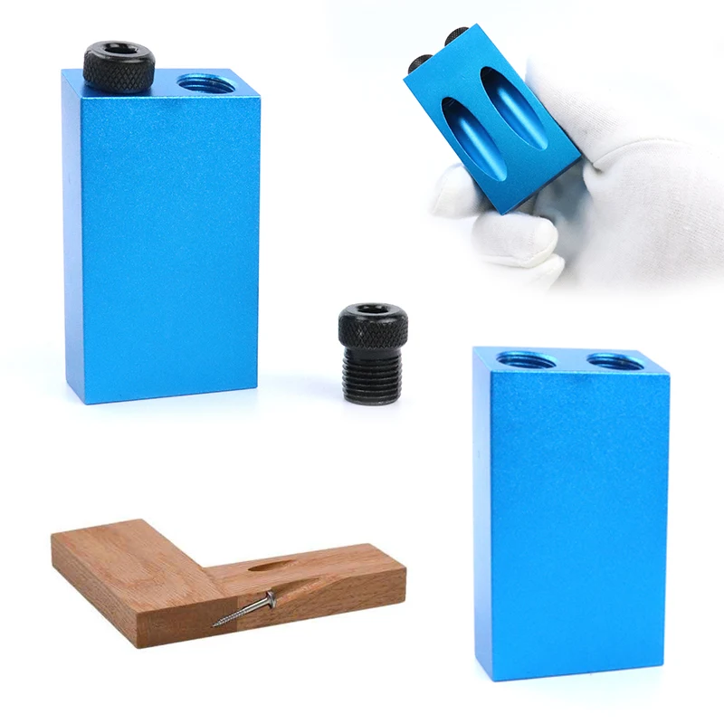 Imagem -06 - Carpintaria Oblíqua Buraco Locator Bits Bolso Buraco Jig Kit 15 Graus de Ângulo Broca Guia Grupo Perfurador Faça Você Mesmo Ferramentas de Carpintaria