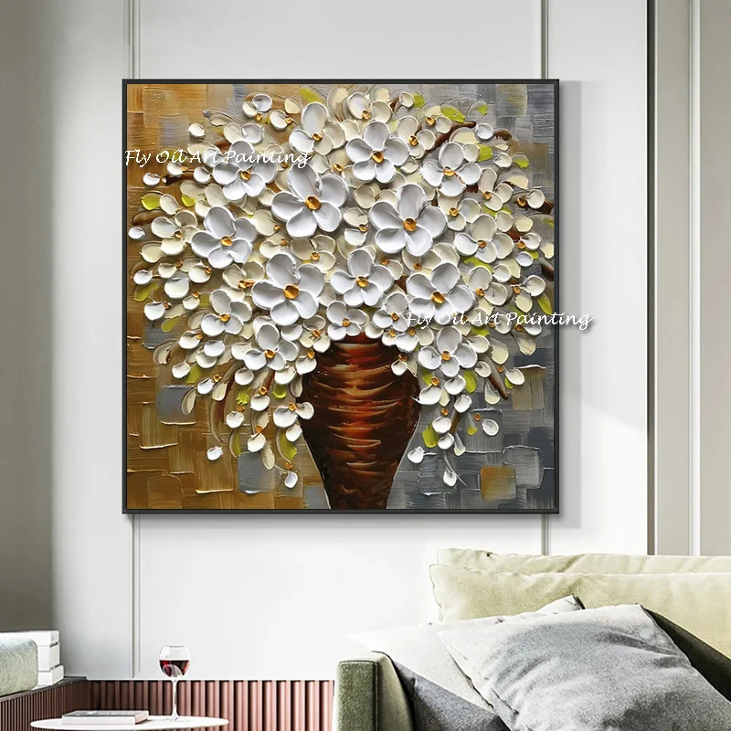 

Best Abstract Canvas Painting Handmade Palette Knife Flowers Oil Painting Modern Decor Piece Unframed Floral Pictures Wall Art