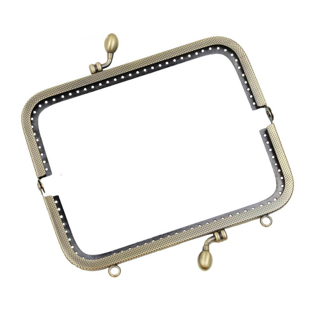 DIY women coin bag making metal clasp straight knurling purse frame kiss buckle metal hardware