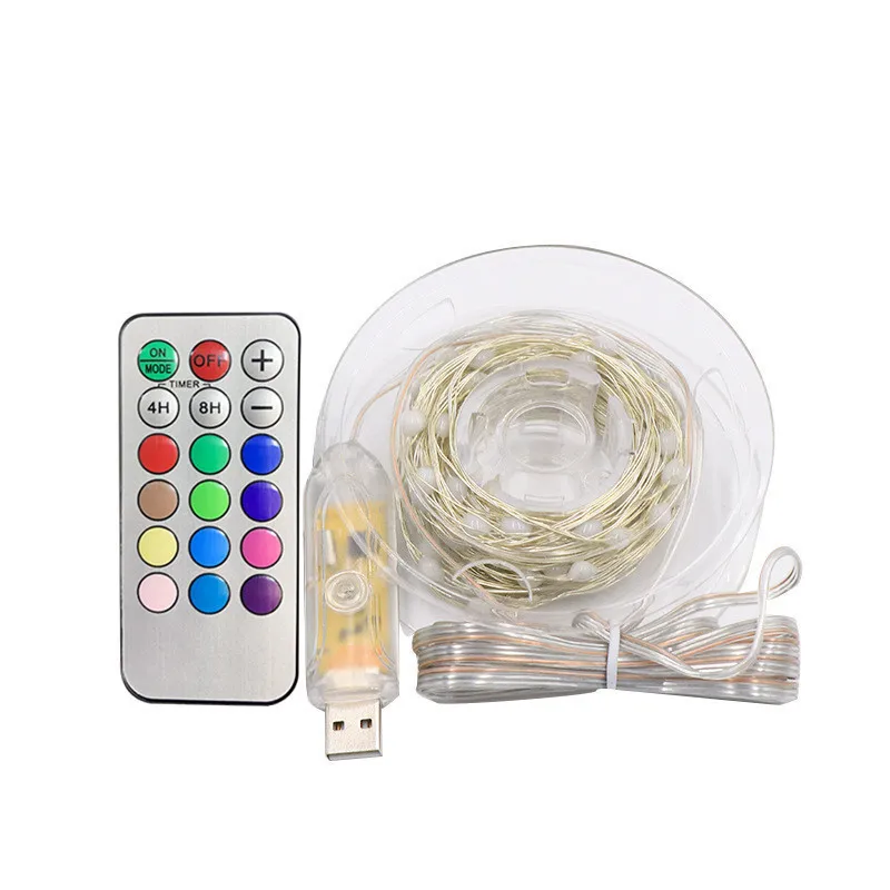 5M 10M Christmas Wedding Party Decoration Light WS2812B SK6812 Pixels RGB LED Fairy String Addressable Individually USB DC5V