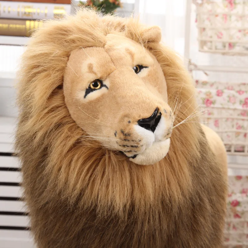 high simulation large animal plush toy standing tiger lion leopard birthday gift teaching photography props home showroom deco