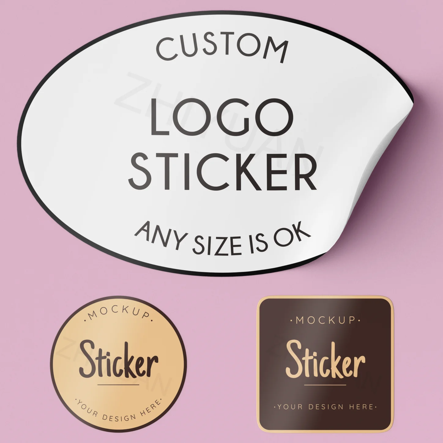 1000PCS Custom Stickers with Logo Customize Packaging Labels ...