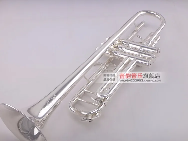 LT180S-90 Brass Bb Trumpet High Quality Silver Plated Musical Instruments Exquisite Hand Carved B Flat Trumpet With Mouthpiece