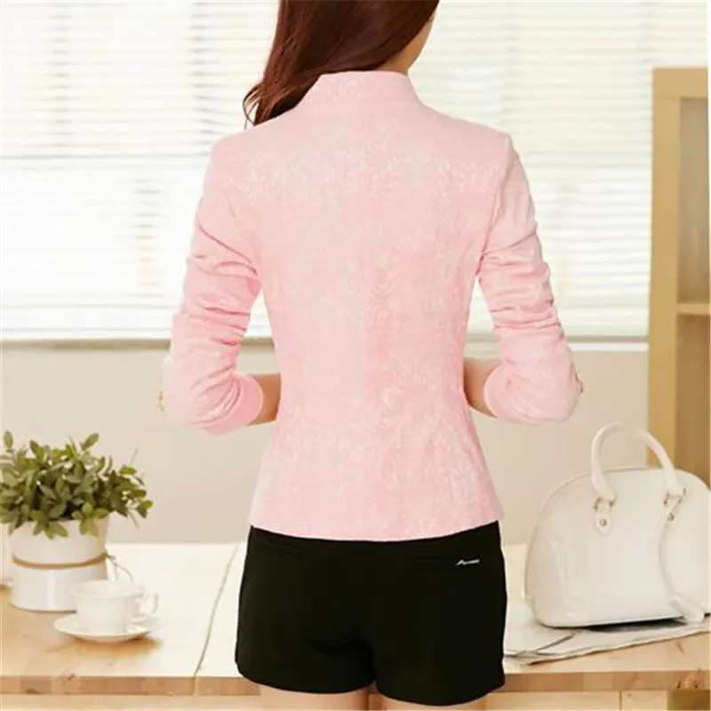 

Spring Women Blazers And Jackets New Korean Style Slim Blazer Feminino Manga Longa Long Sleeve Women Blazer CJ005