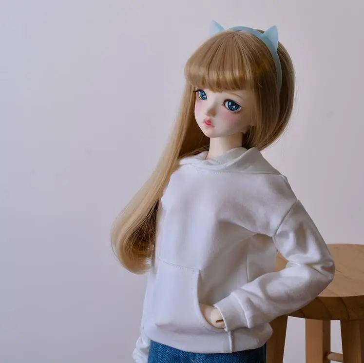 D03-P359 children toy BJD DD SD MSD 1/4 1/6 1/3 uncle doll's clothes candy color Basic sweater Hooded sweater 1pcs