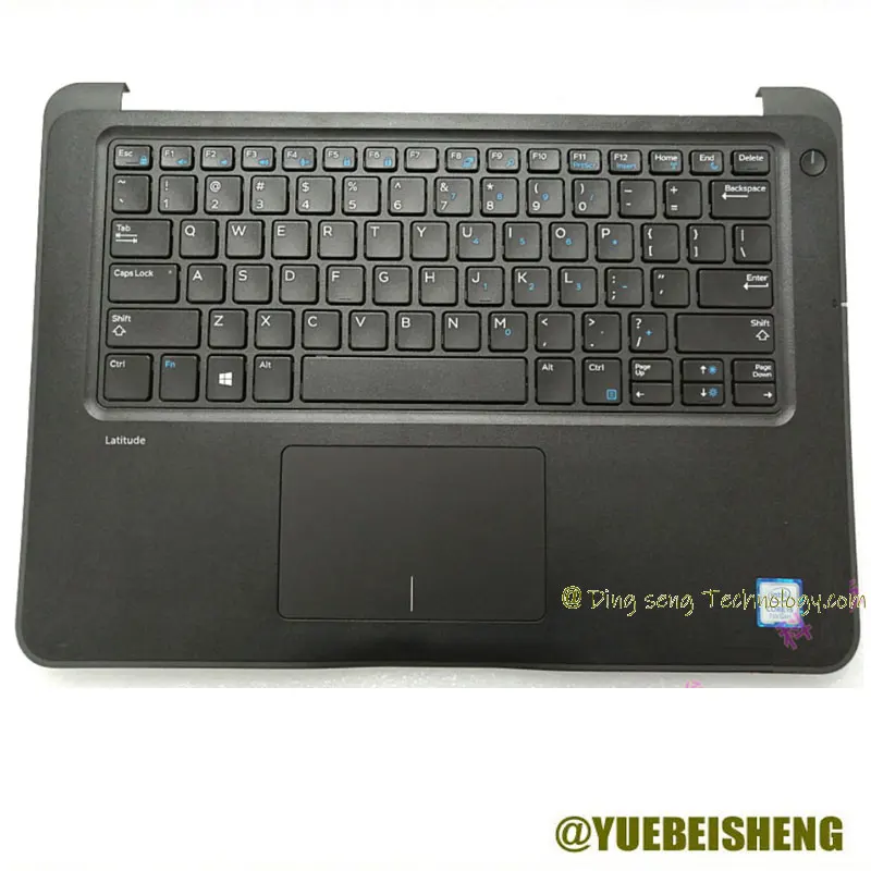 YUEBEISEHNG                   95%NEW/Org For Dell latitude 3380 E3380 Palmrest US keyboard upper cover Touchpad Assembly 05505V