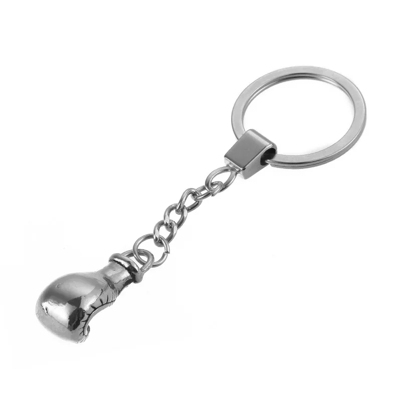 100pcs Fashion Metal Boxing Glove Key Chains Mini Glove Key Rings Key Holders WB1419