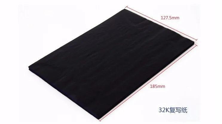 100 peças de papel de carbono 32k tamanho 18.5*12.7cm alta qualidade 3 peças de papel de carbono vermelho
