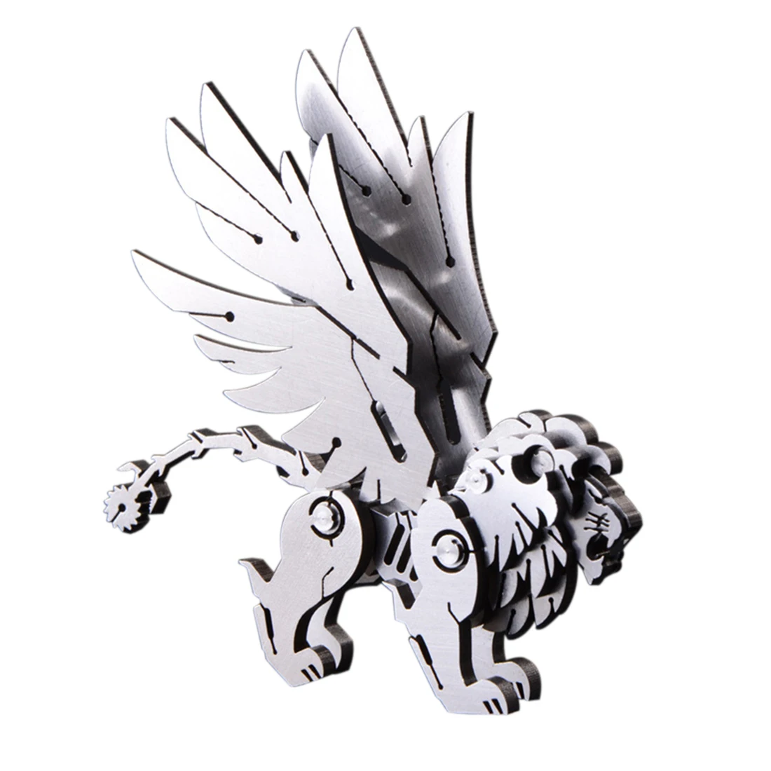 

Metal Manticore Home Furnishing Decorative Gift 3D Stainless Steel DIY Assembled Model Of Ornaments Home Decoration Accessories