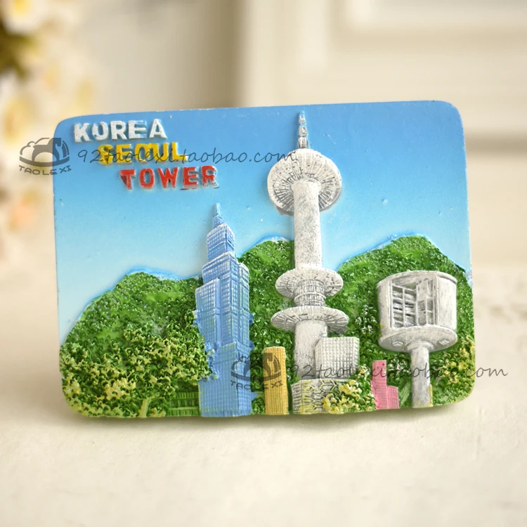 Hot-selling export to Seoul Sungnyemun Jeju Island 3D Korea Travel Memorial Refrigerator Magnet Magnet