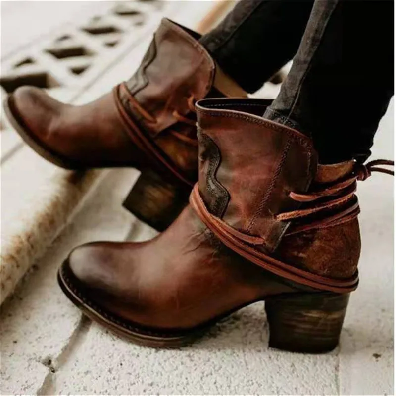 2024 New Boots Women Leather Shoes For Winter Boot Shoes Woman Casual Spring Botas Mujer Female Ankle Ladies Botas