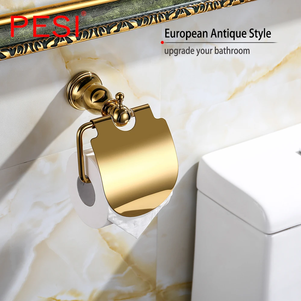 Set di Hardware per il bagno gancio per accappatoio in oro portasciugamani portasciugamani per Bar scaffale per Bar porta carta velina portaspazzolino accessori per il bagno.