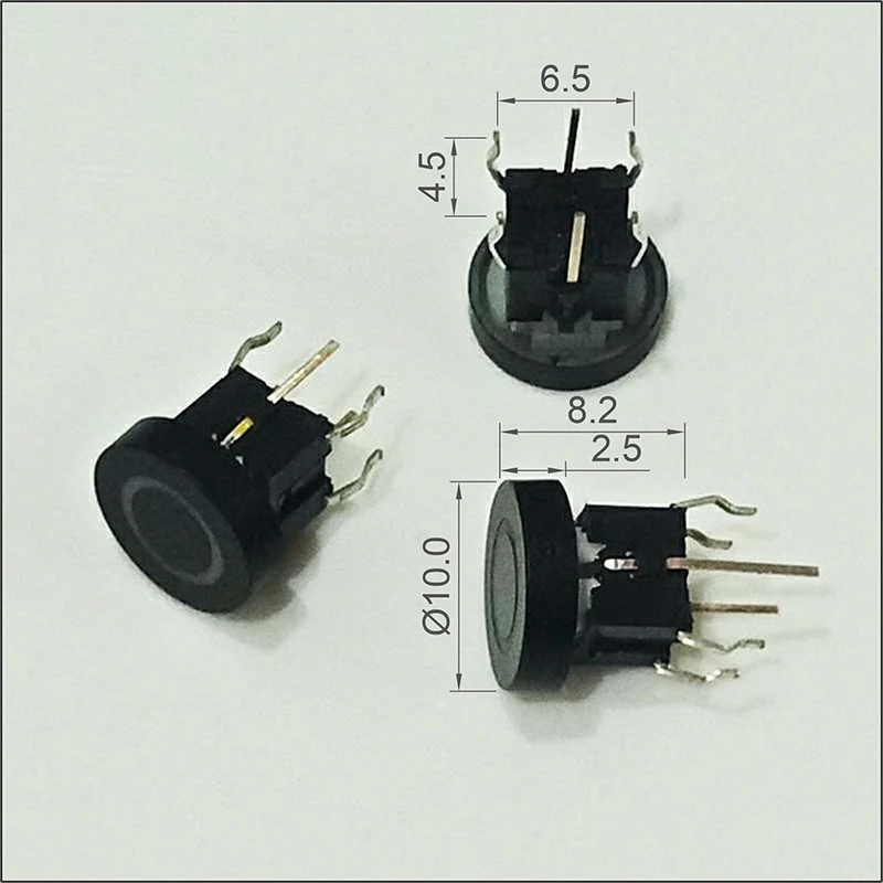 点灯スイッチボタン,ミニプッシュボタン,6ピンディップなし,12v,10個