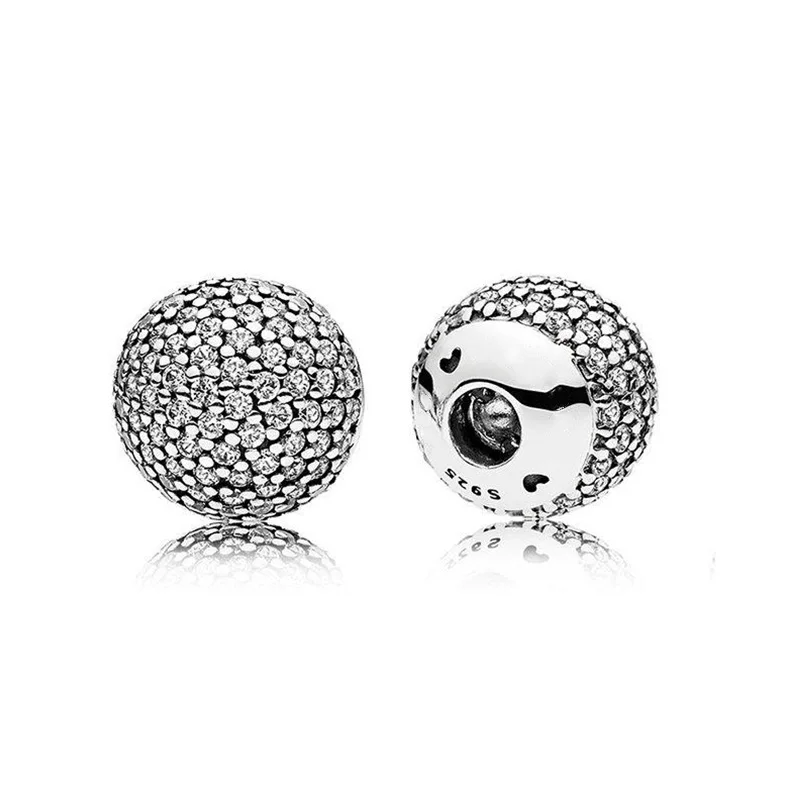 Wymienne zaślepka w 925 Sterling Silver różowy fioletowy Pave otwarta bransoletka czapki Fit oryginalne akcesoria