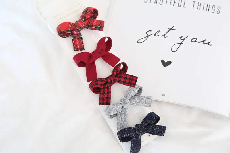 Girls Lovely Hair Clips 5pcs/set Children colorful Bow Hairpins Hair Ties Ropes Headwear Korea Hair Accessories Hairgrips J141