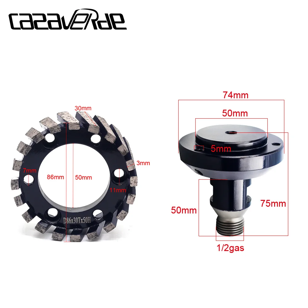 86mm CNC with arbor 1/2 Gas grinding Wheel For Router Machine Calibrating Wheel Stone Diamond Profiling Wheel
