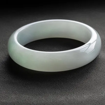 zheru Pure Natural Myanmar Jade A-Class 53mm-62mm Ice Light Green Bracelet Elegant Princess Bracelet Send Certificate