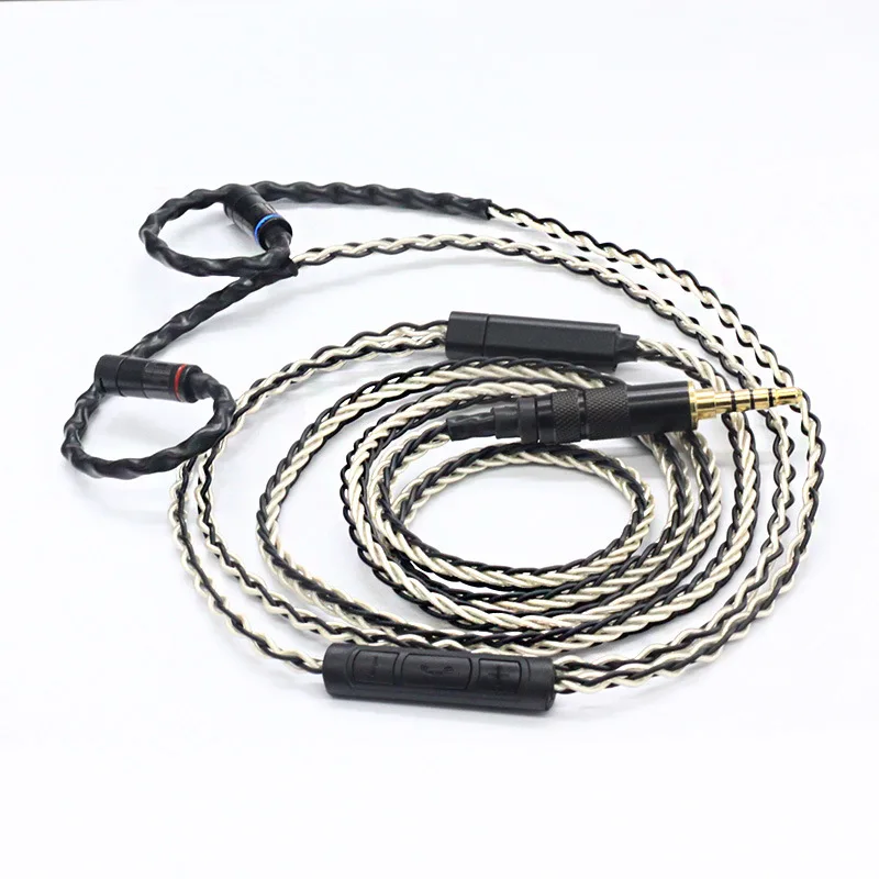 8 share upgrade cable with mic mmcx/0.78mm/A2DC/IME0/IE80 2.5MM/3.5MM/4.4MM plug