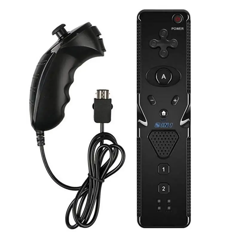 Controle Remoto para Wii Gamepad, Built-in Motion Plus, Capa de Silicone, Alça de Mão, Comando, Novo, 1PC