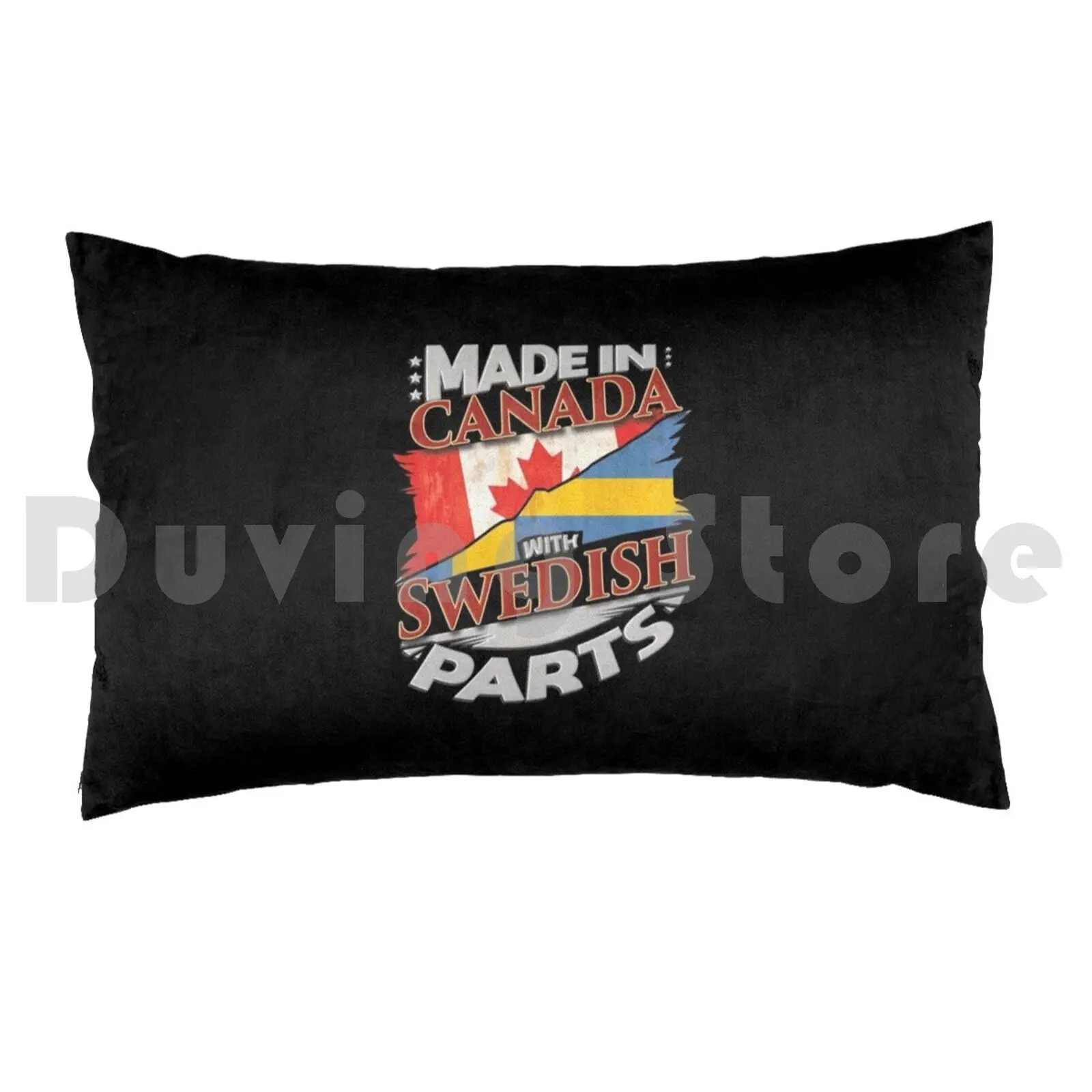 Made In Canada With Swedish Parts-Gift For Swedish From Sweden Grown In Canada Pillow case 40x60 3067