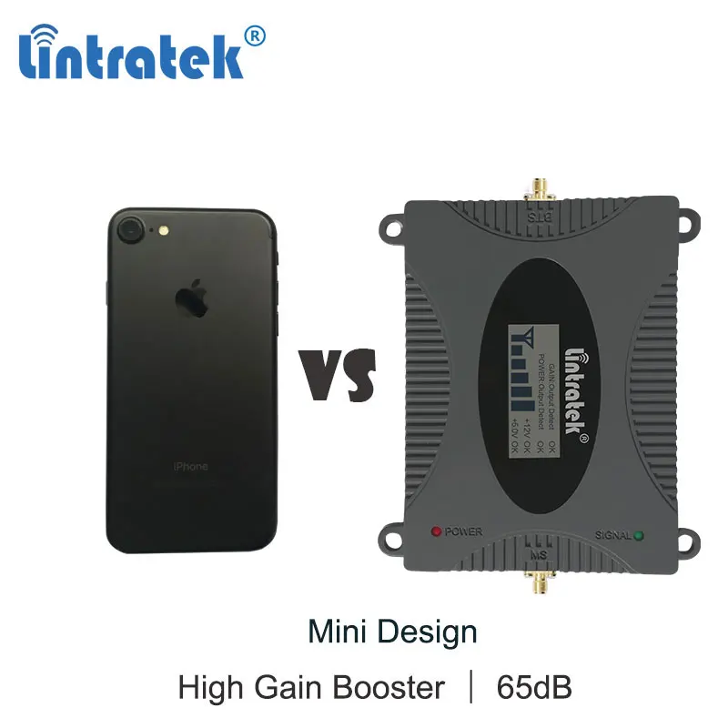 Lintratek 1800mhz 4G Signal Amplifier LTE 1800 GSM 900mhz 3G WCDMA 2100 Sound Booster Repeater 2G 3G 4G Yagi Antenna 10M kit LCD