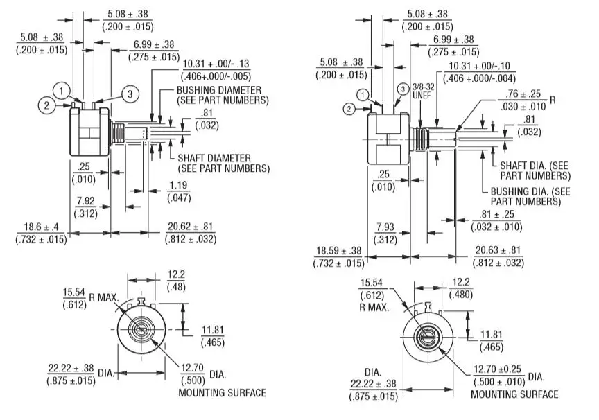 1 Pcs 3590S-2 Multi-turn Precision Adjustable Resistance Potentiometers Matching Knobs Precision Scale Knob Scale Piece