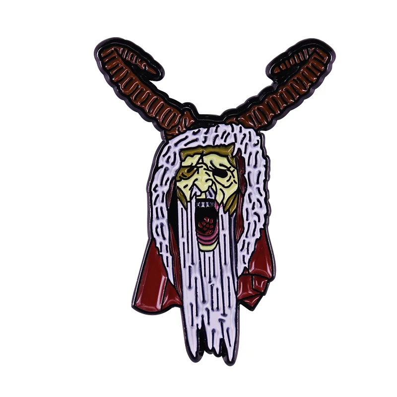 Krampus Soft Enamel Pin Christmas Devil Badge Horror Movie Deluxe Mask Replica