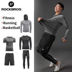 ROCKBROS Men's Sport Suits Running Sets Quick Dry Sweat-absorbent Sports Joggers Training Gym Fitness Tracksuits Running Sets