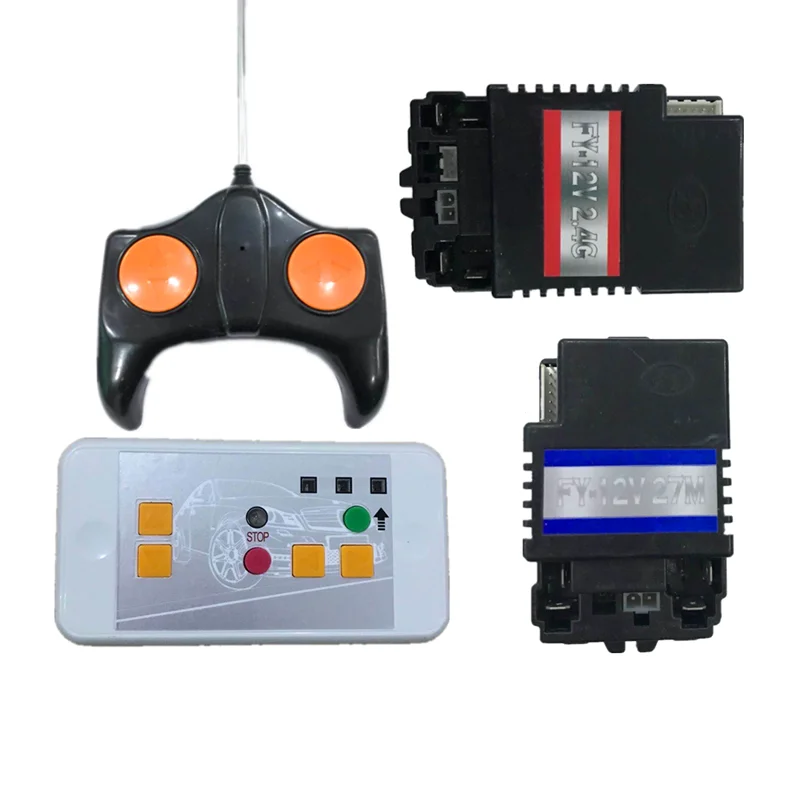 Children electric car 27.145Mhz remote control and receiver, Kid's electric vehicle FY-12V 2.4G  Bluetooth controller