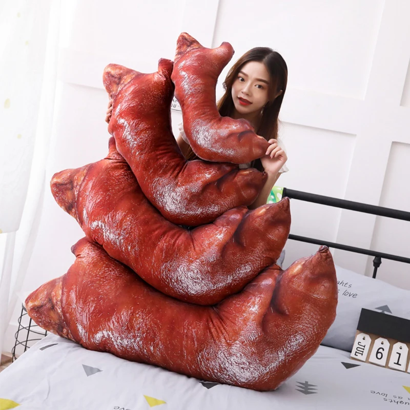 Hot Selling Big Size Creative Interesting Pig's Feet Plush Toys Trotter Simulation Pillow Cushion Soft Sofa Furnishing Articles