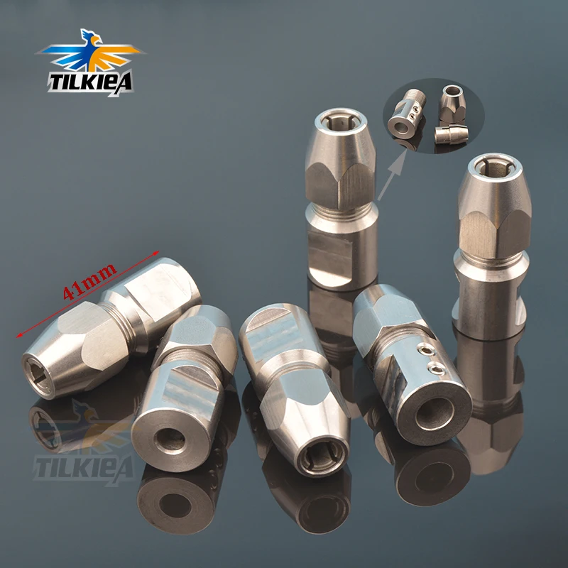 RC Boat Flexible Coupling CNC Stainless Steel 5mm/6mm/8mm/10mm*6.35mm Left/Right Flex Collet Coupler