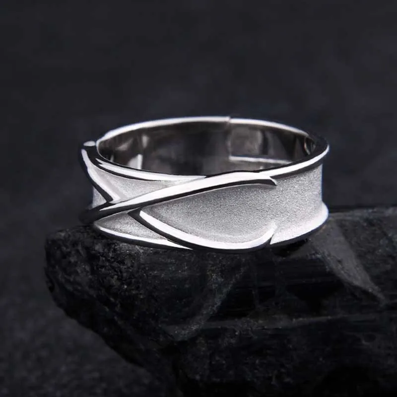 Anime Super Z Goku DBZ Black Adjustable 925 Sterling Silver Time Finger Ring For Women Men Cosplay Jewelry Ring Band Gifts