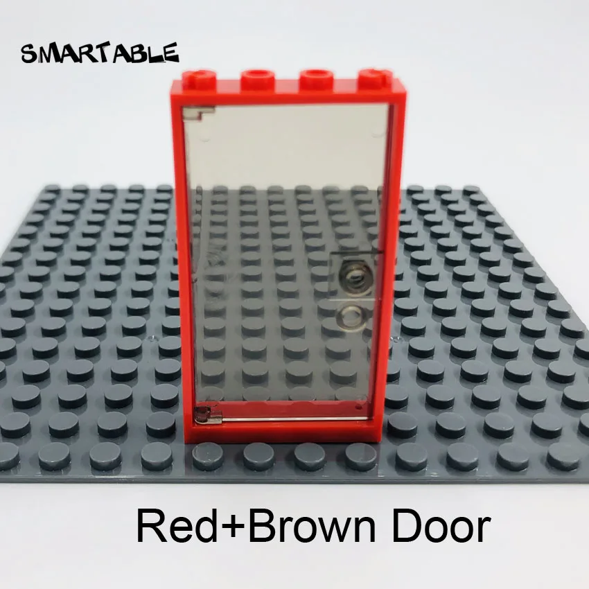 Blocs de construction pour porte fenêtre intelligente 1x4x6, pièces MOC avec jouets en verre pour maison d'enfants, compatibles avec toutes les marques 60616 + 60596, 20 pièces/lot