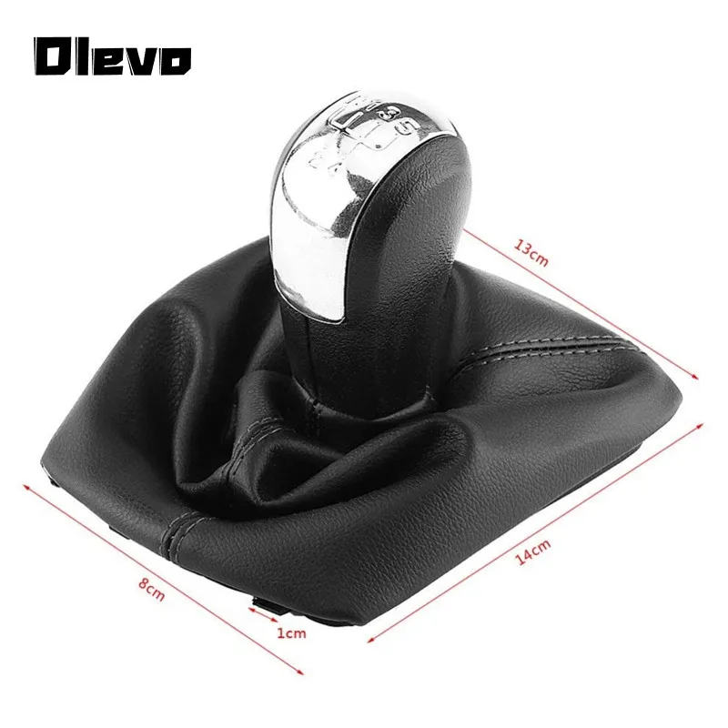 

Chromed 5/6 Speed MT Gear Shift Knob for Skoda Octavia A5 MKII 2004-2012 MK2 Gearshift Gaitor Boot Cover Frame Case MK II MK 2