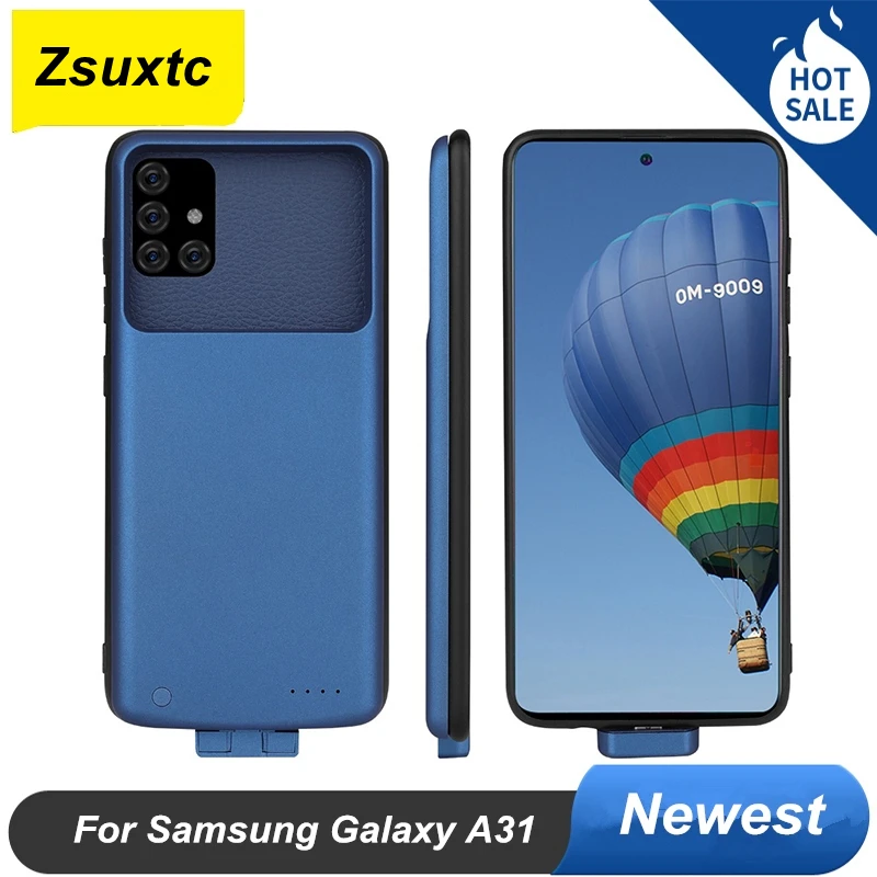 

5000 мАч для Samsung Galaxy A31 чехол для аккумулятора мягкий Задний зажим зарядное устройство A31 внешний аккумулятор для Samsung Galaxy A31 чехол для аккумулятора