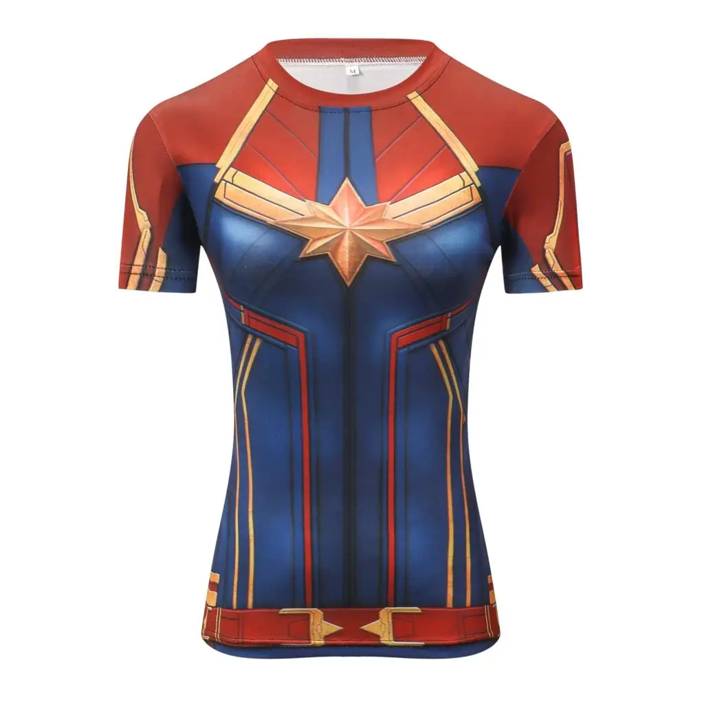 Comics Women T-Shirt 3D Printed Summer T Shirt Women Compression Short Sleeve Cosplay Costume Tops Tees