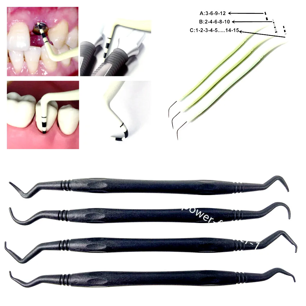 Dental Depth Implant Periodental Probe Diagnostic Periodontal Tools Carbon Fibre Implant Scaling Scaler Implants