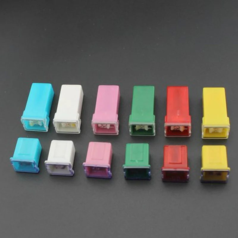 2pcs Auto Car fuse 20A 25A 30A 40A 50A 60A 70A 80A 90A 100A 120A Truck sqaure Fuse Box Car Modification Repair Insurance Fuse