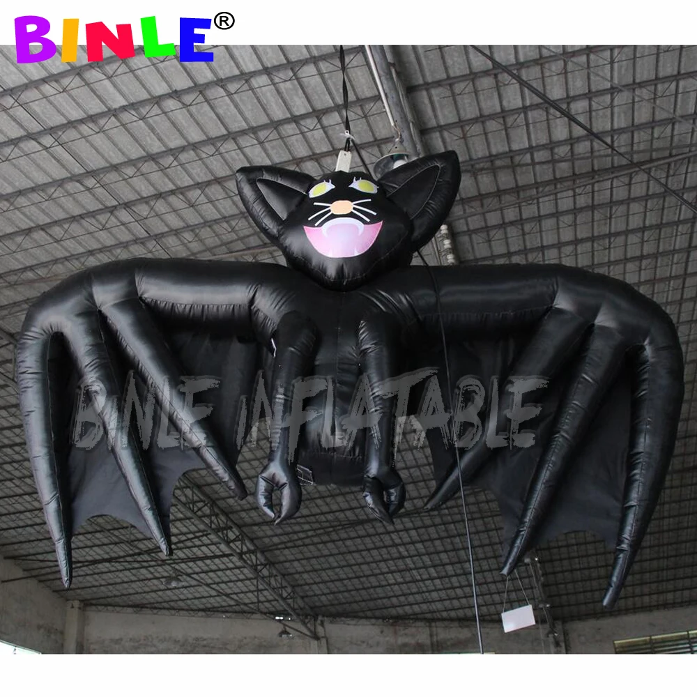 

2020 3mW giant hanging halloween inflatables bat for party event decoration