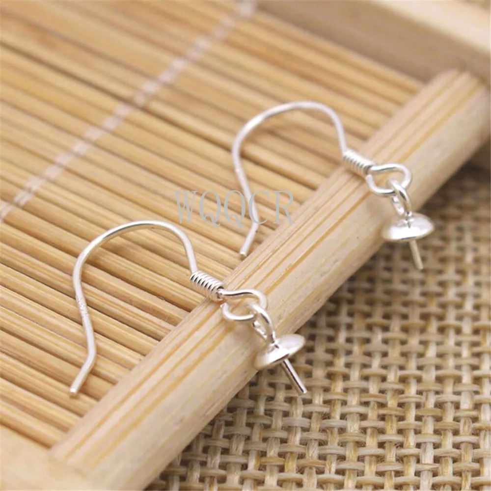 

100PCS/Lot Lettering 925 Silver Earrings Accessories Ear Hooks Plus Needle For Bead Piercing Earrings DIY Jewelry Accessories